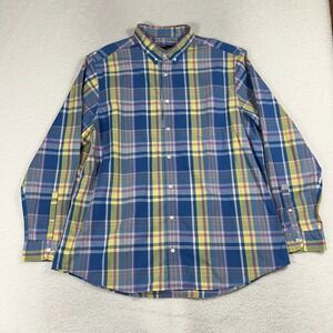 Woolworths Shirt Mens 2XL XXL NWT Slim Fit Plaid Button Down Long Sleeve Outdoor